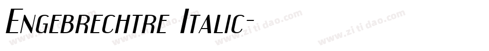 Engebrechtre Italic字体转换